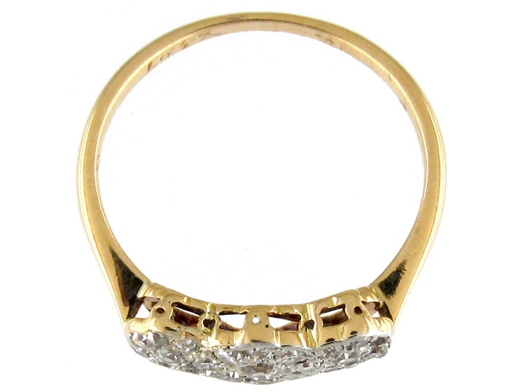 Edwardian Triple Diamond Cluster Ring