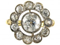 Diamond Edwardian Open Cluster Ring