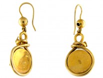Victorian 9ct Gold & Turquoise Earrings