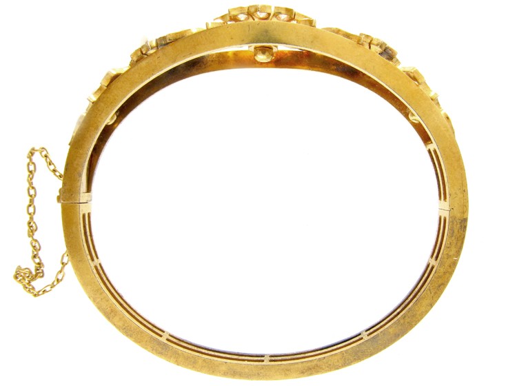 Diamond & Natural Split Pearls Bangle