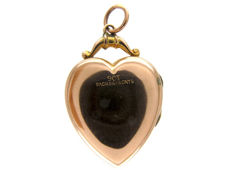 Gold Heart Locket set with a Diamond
