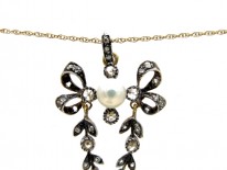 Diamond & Pearl Pendant on Chain