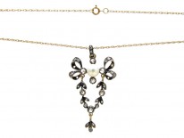 Diamond & Pearl Pendant on Chain