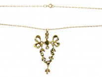 Diamond & Pearl Pendant on Chain