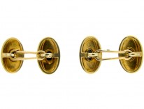 Cabochon Sapphire 14ct Gold Cufflinks