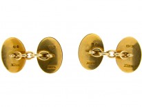 18ct Gold Plain Victorian Cufflinks