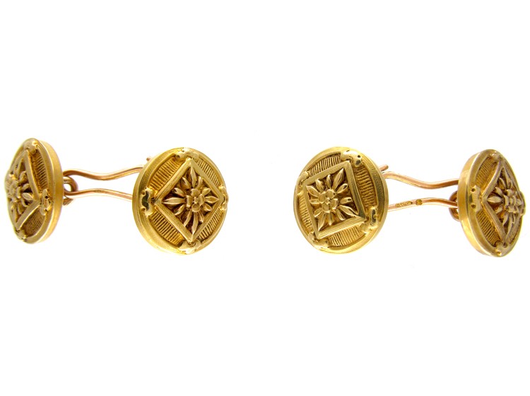 French 18ct Gold Victorian Cufflinks