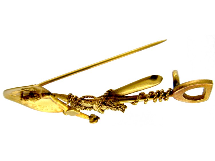 Miner's Gold Brooch