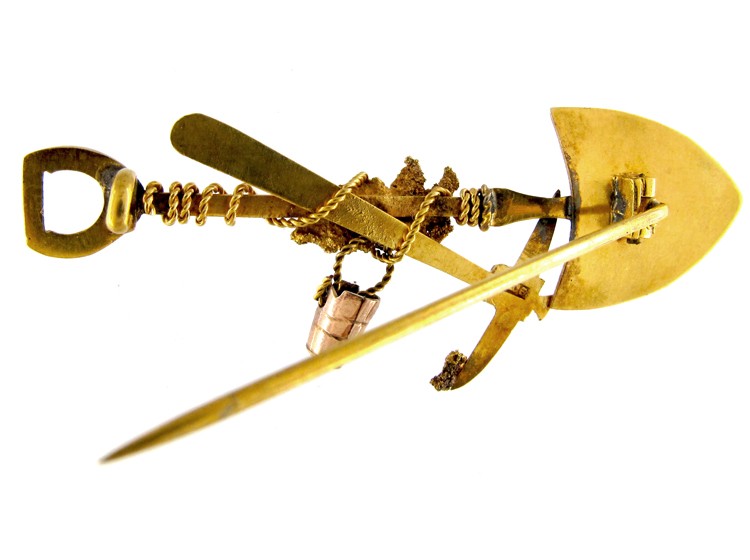Miner's Gold Brooch