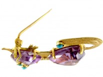 18ct Gold Cat Brooch
