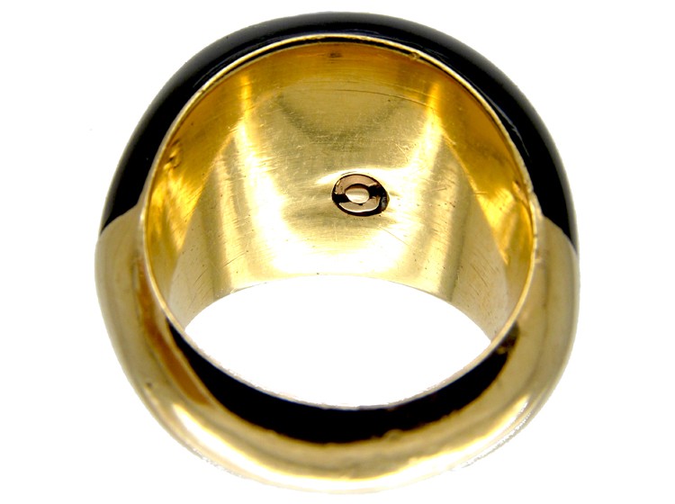 Large Victorian Diamond & Onyx Ring