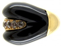 Large Victorian Diamond & Onyx Ring