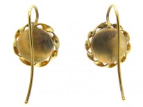 Victorian Gold & Cabochon Garnet Earrings