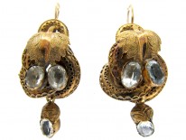 Victorian Gold & Aquamarine Drop Earrings