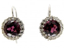 Pink Tourmaline & Diamond Earrings