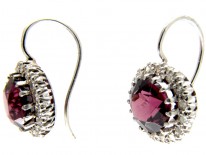 Pink Tourmaline & Diamond Earrings