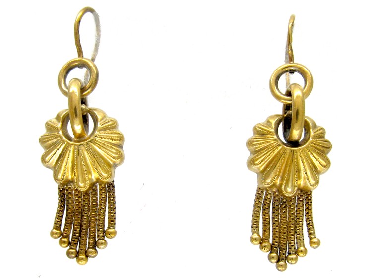 Victorian 18ct Gold Fringe Earrings