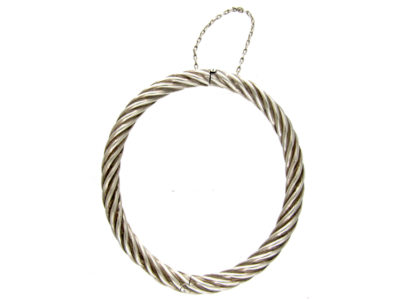Silver Coily Bangle