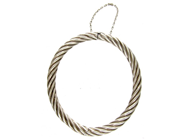 Silver Coily Bangle