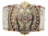 Silver & Gold Overlay Victorian Bangle