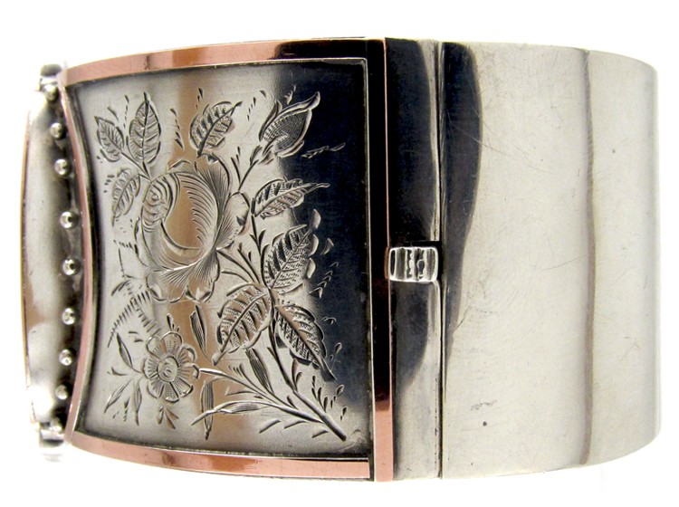 Silver & Gold Overlay Victorian Bangle