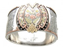 Silver & Gold Overlay Victorian Bangle