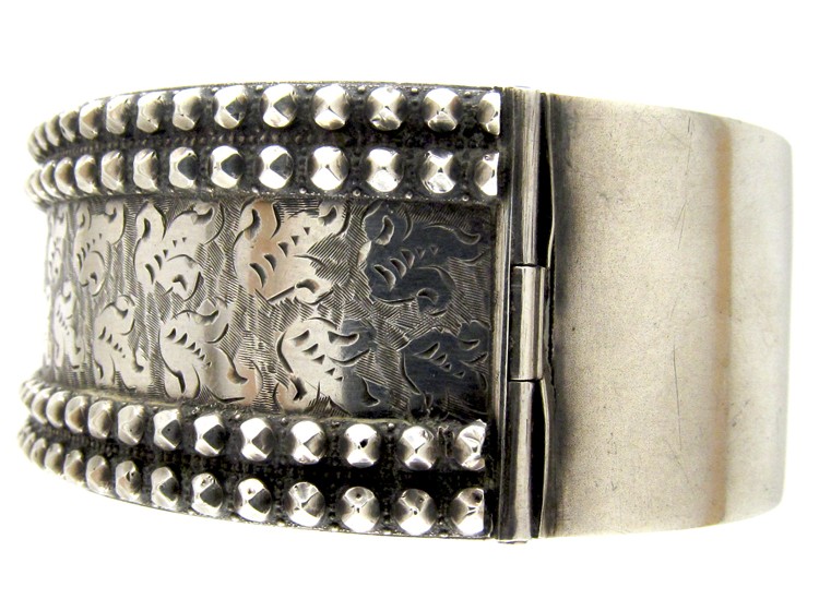 Victorian Silver Nail Head Bangle