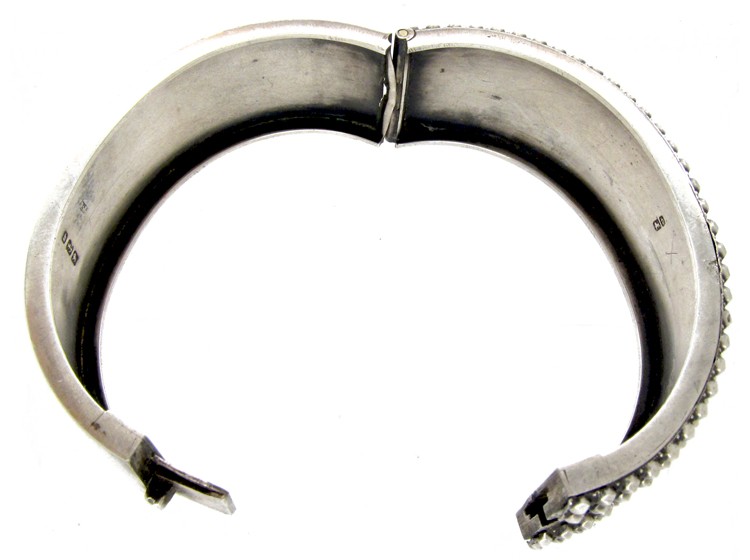 Victorian Silver Nail Head Bangle
