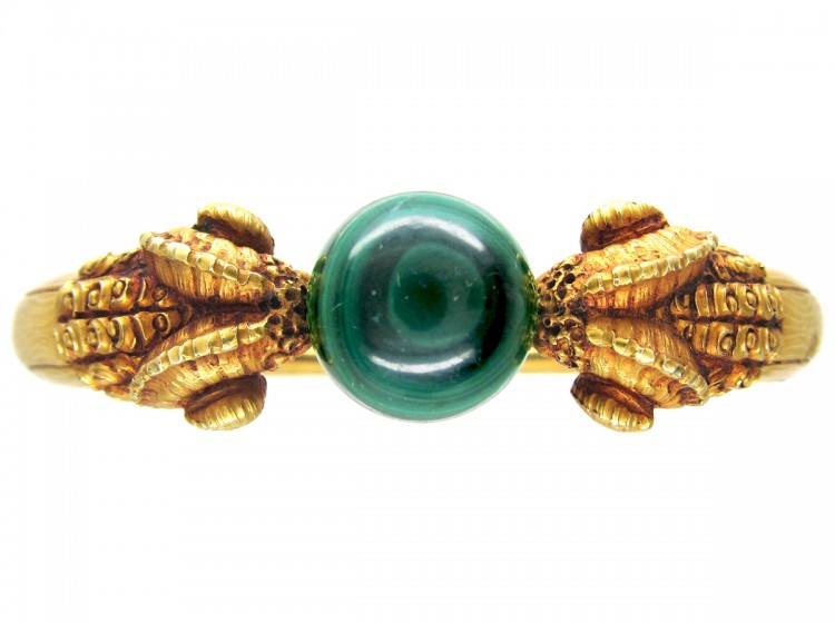 Gold Rams' Heads Bangle by Otto Klein