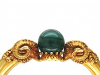 Gold Rams' Heads Bangle by Otto Klein