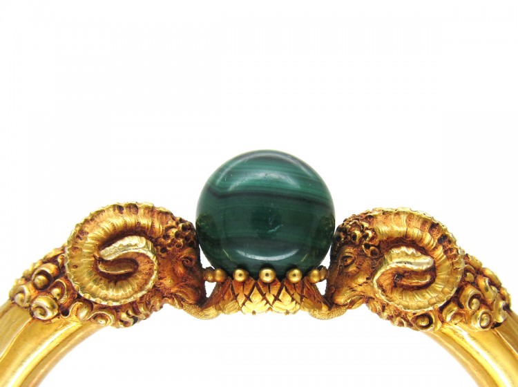 Gold Rams' Heads Bangle by Otto Klein