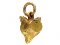 Gold Fox Head Charm