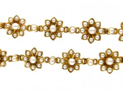 Victorian Natural Pearl Gold Bracelet