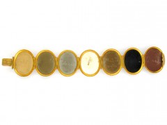 Carved Lava Gold Victorian Bracelet in Original Case