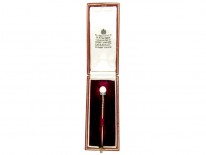 Natural Pearl Diamond & Ruby Tie Pin in Original Case