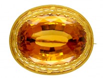 Victorian 18ct Gold & Citrine Brooch