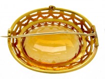 Victorian 18ct Gold & Citrine Brooch