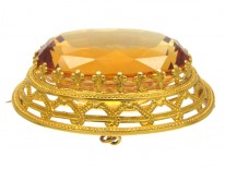 Victorian 18ct Gold & Citrine Brooch