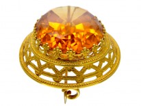 Victorian 18ct Gold & Citrine Brooch