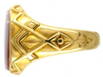 Masonic 18ct Gold Victorian Signet Ring