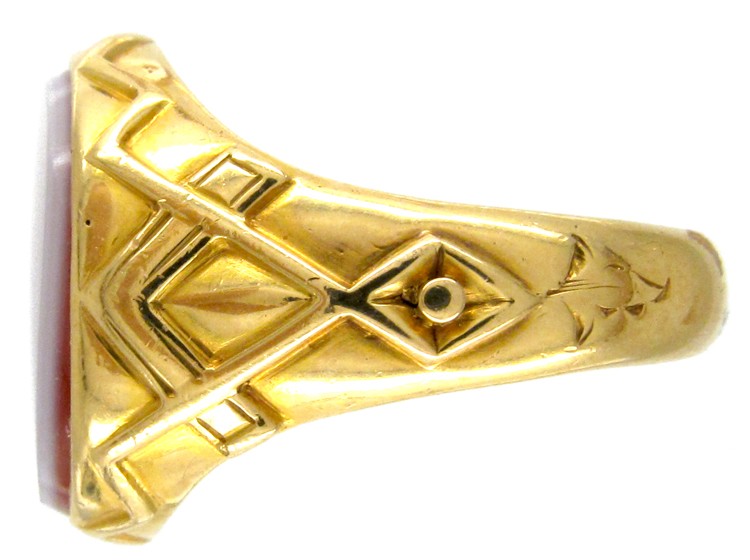 Masonic 18ct Gold Victorian Signet Ring