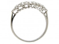 Diamond Boat Shape Cluster Ring