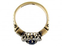 Sapphire & Diamond Cluster Edwardian Ring