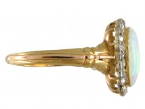 Edwardian Opal & Diamond Cluster Ring