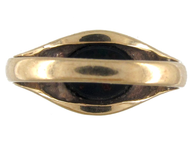 Oval Bloodstone Signet Ring