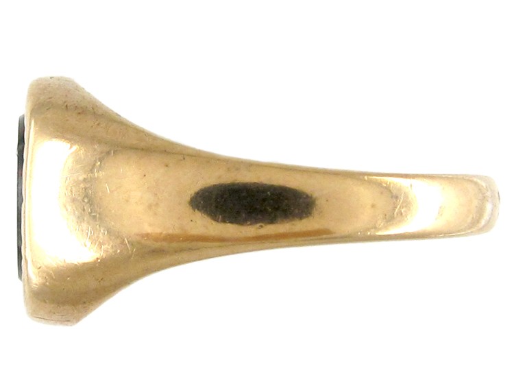 Oval Bloodstone Signet Ring