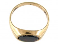 Oval Bloodstone Signet Ring