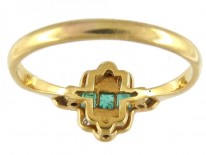Emerald & Diamond Art Deco Ring