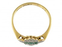 Emerald & Diamond Art Deco Ring