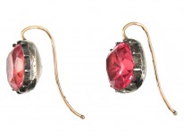 Georgian Pink Paste Earrings